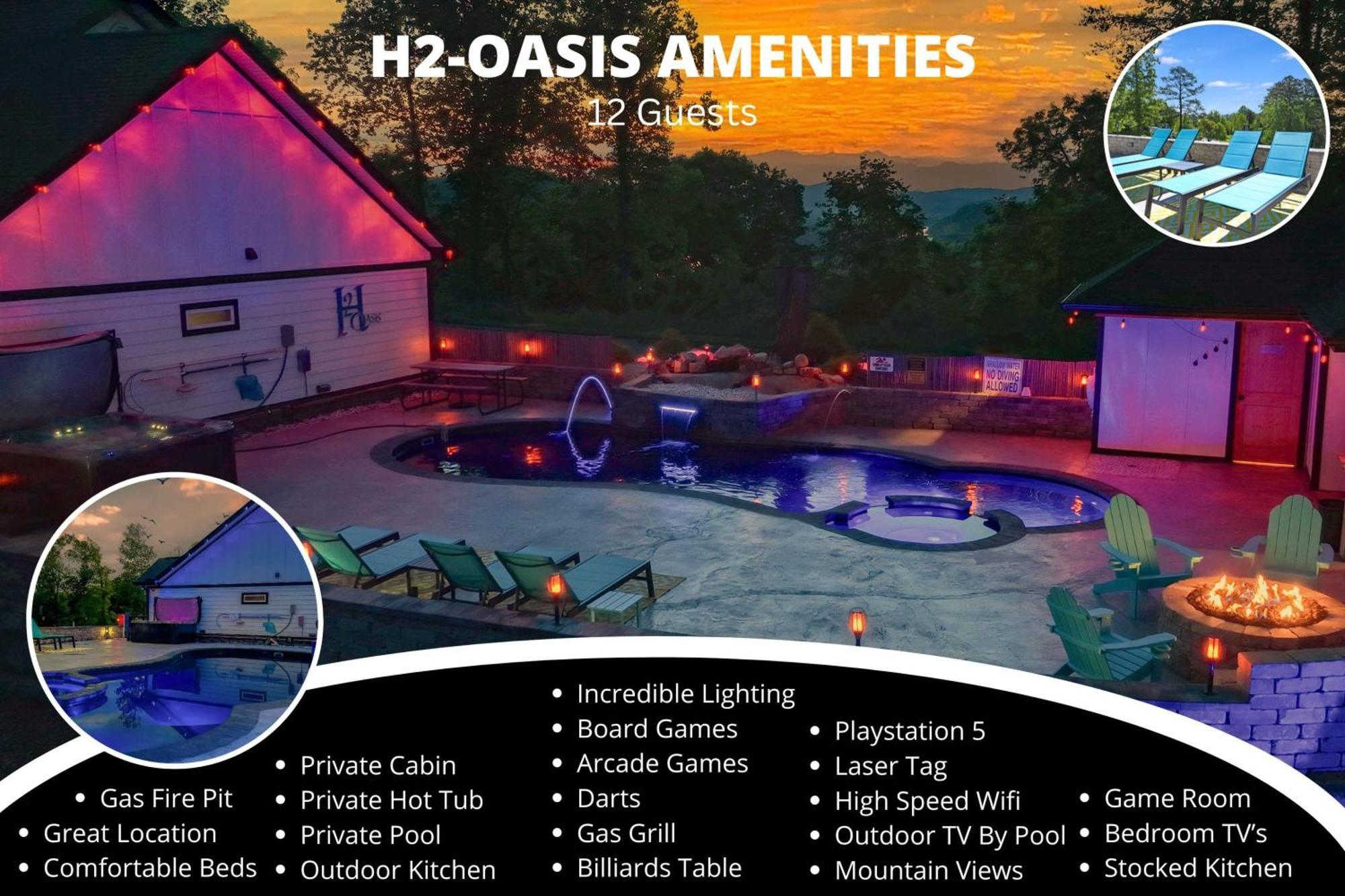 H2Oasis Incredible Pool Retreat With Mountains Views! Villa Sevierville Eksteriør bilde